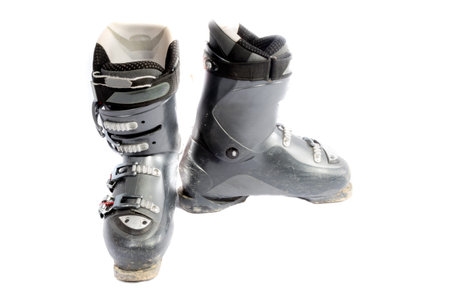 Ski boots isolated on a white background