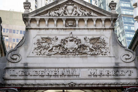 London, United Kingdom - October 30th, 2017:- Leadenhall Market in the City of Londonのeditorial素材