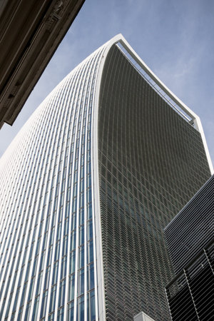 London, United Kingdom - October 30th, 2017-The Walkie Talkie Office Building at 20 Fenchurch Street