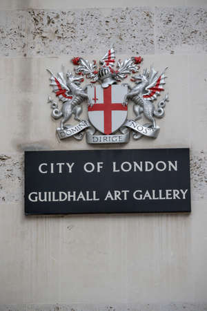 London, United Kingdom - October 30th, 2017:- The Guildhall Art Gallery located next to the City of London guildhallのeditorial素材