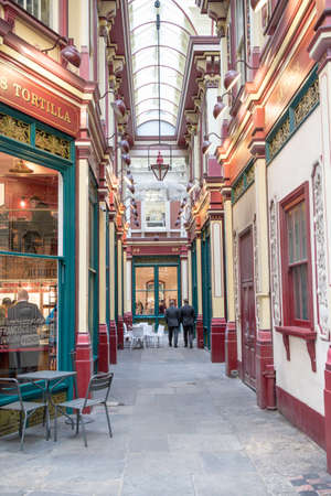 London, United Kingdom - October 30th, 2017:- Leadenhall Market in the City of Londonのeditorial素材
