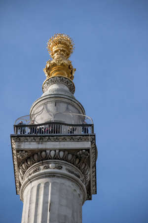 London, United Kingdom - October 30th, 2017-The monument to the great fire of London in 1666のeditorial素材