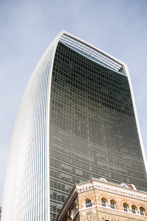 London, United Kingdom - October 30th, 2017-The Walkie Talkie Office Building at 20 Fenchurch Street