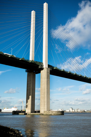 The Queen Elizabeth II bridge across the River Thames at Dartford