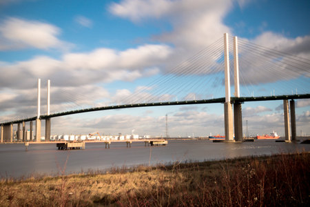 The Queen Elizabeth II bridge across the River Thames at Dartford
