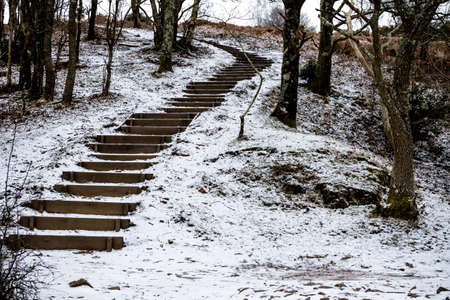 The Effects of The Beast From The East Storm on Dartmoor, United Kingdom 1st March 2018の写真素材