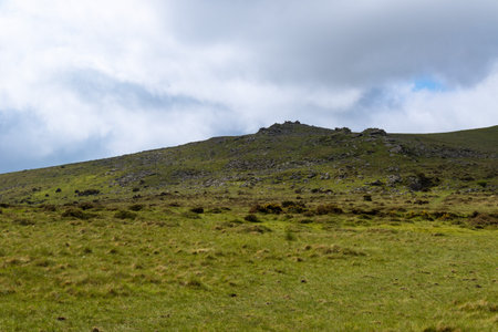 A view of the moor land of Dartmoor National Park, Devon, United Kingdom