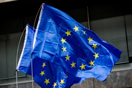 London, United Kingdom, 23rd June 2018:- The March for a People's Vote in Central London demanding a vote on the final deal on Britain's exit from the EUのeditorial素材