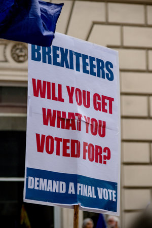 London, United Kingdom, 23rd June 2018:- The March for a People's Vote in Central London demanding a...