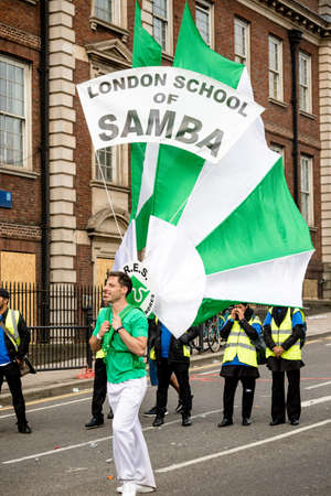 London, United Kingdom, August 27th 2018:- Participants take part in the Notting Hill Carival in west London, Europe's largest street party.のeditorial素材