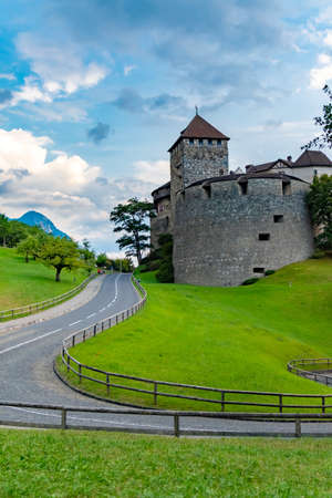 Vaduz, Liechtenstein, August 18th 2018:- Vaduz Castle, the home of the ruling Prince of Liechtenstein, located above the capital city of Vaduzのeditorial素材