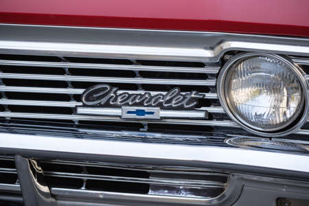 Vaduz, Liechtenstein, 16th August 2018:- A Chevrolet Caprice classic car parked in Vaduz Liechtensteinのeditorial素材