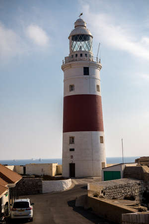 Gibraltar, United Kingdom, 2nd October 2018:-Trinity House, Lighthouse, Europa Point, Gibraltar. Gibraltar is a British Overseas Territory located on the southern tip of Spain.のeditorial素材