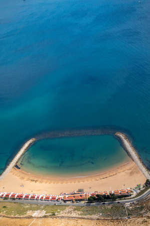 A view of Sandy Bay, East Side of Gibraltar from the top of the Rockの写真素材