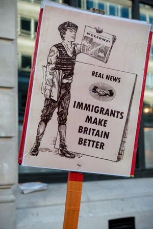 London, United Kingdom, November 17th:- The Stand Up To Racism march through central London from the...