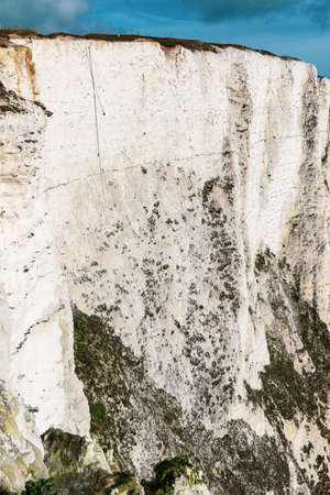 A view over the famous White Cliffs of Dover, Kent, United Kingdomの写真素材