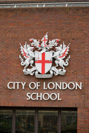 London, United Kingdom, 31st January 2019:- The City of London School located on the banks of the River Thamesのeditorial素材