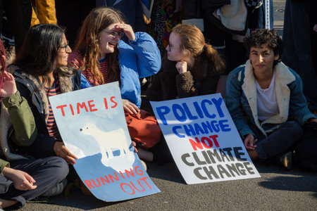 London, UK, United Kingdom 15th February 2019:- Striking school aged children in central London over...
