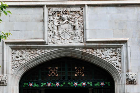 London, United Kingdom, August 3rd 2019:- The Worshipful Company of Ironmongers and Shipwrights headquarters at Ironmongers' Hall, Shaftesbury Place, Londonのeditorial素材