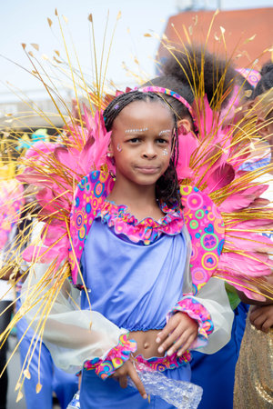 London, United Kingdom, August 25th 2019:-A young performer at the Notting Hill Carnival in West...