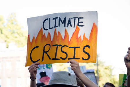 London, United Kingdom, 20th September 2019:- Climate Change Protesters gather in Westminster, central London near the British Parliament as part of a global day of protestのeditorial素材