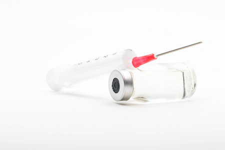 Medical concept showing medical a medical vial and a syringe