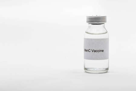 Medical concept showing medical a medical vial reading MenC Vaccineの写真素材