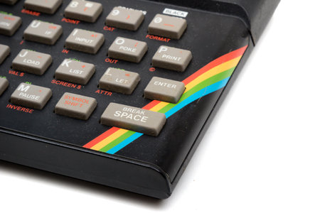 London, United Kingdom, 21st September 2020:- A retro Sinclair ZX Spectrum 48k home computer...