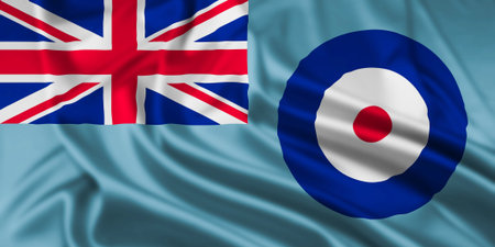 The British Royal Airforce Ensign Flag Rippledの写真素材