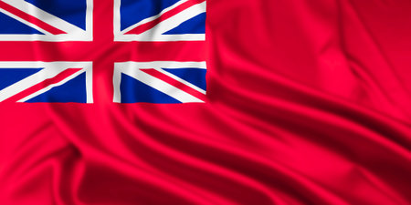 The British Red Ensign Flag Rippledの写真素材