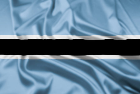 The Flag of The Republic of Botswana, with a Ripple Effectの写真素材