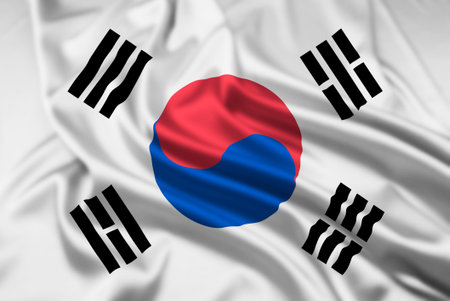 The Flag of The Republic of Korea, with a Ripple Effect
