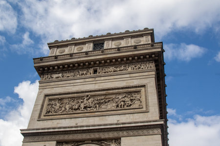 Paris, France, Apirl 20th 2024:- A view of the Arc de Triomphe