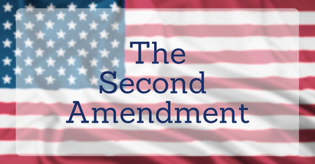 The United States Flag, overlaid with text reading The Second Amendment