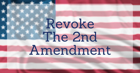 The United States Flag, overlaid with text reading