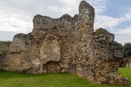 The Ruins of Waverley Abbey, located near Farnham, Surrey UK. This was the first Cistercian Abbey in Englandの写真素材