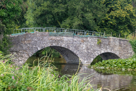 An old stone bridge near the ruins of Waverley Abbey, Farnham, Surrey