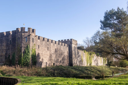 Cardiff, United Kingdom, 17th March 2026:- A View Of The Exterior Walls at Cardiff Castleのeditorial素材