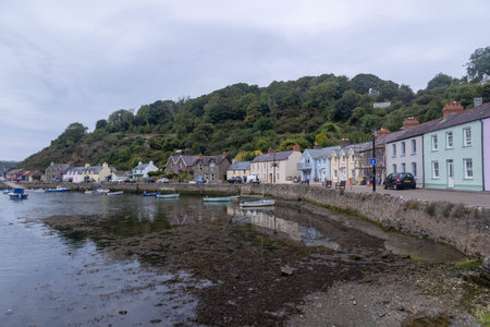Fishguard, United Kingdom, August Second 2026: A view of the Lower Town harbour in Fishguard, Pembrokeshire, Wales