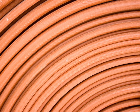 Semi round pattern form by rubber pipe.の写真素材