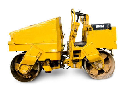Road Roller isolated on a white background