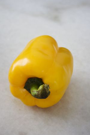 Yellow Pepper on Mable Backgroundの写真素材