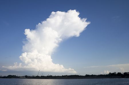 Blue sky with nice cloud which can use as background in design.の写真素材