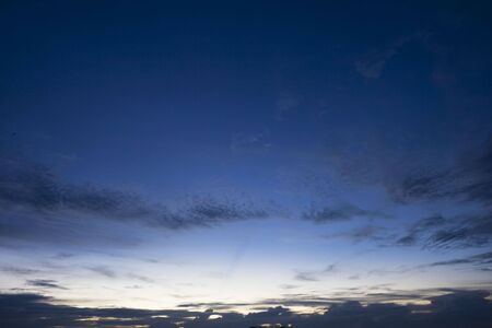 Blue sky during sunset.の写真素材
