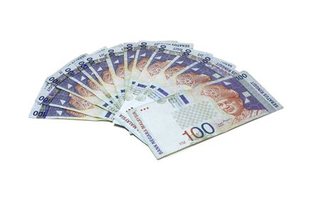 RM100 Notes which can use in design.の写真素材