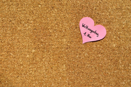 Reminder for the World Vegan Day written in german languageの写真素材