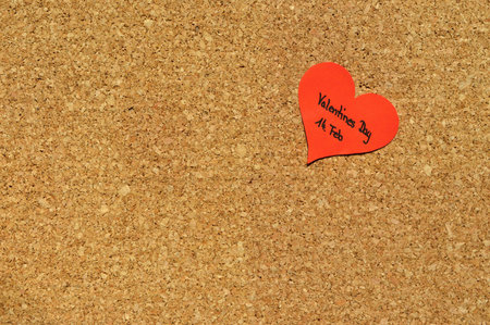 Reminder in heart shape for Valentines Dayの写真素材
