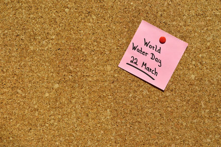 Reminder for the World Water Day on 22 Marchの写真素材