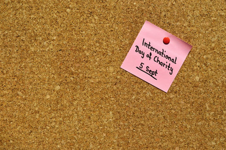 Reminder for the International Day of Charity on 5 Septemberの写真素材