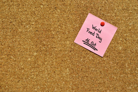 Reminder for the World Food Day on 16 Octoberの写真素材